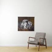 Tenture Peinture Keeshond Playtime - Jolie art original ch (En situation (horizontale))