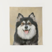 Tenture Peinture Lapphund Finlandaise - Joli art original  (Devant)