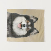 Tenture Peinture Lapphund Finlandaise - Joli art original  (Devant (Horizontal))