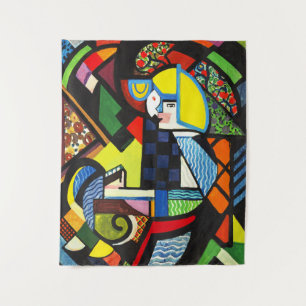 Tenture Peinture Moderniste Géométrique Colorée Abstraite