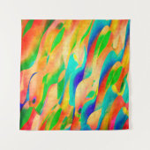 Tenture peinture multicolore art fond d'écran abstrait (Devant (Horizontal))