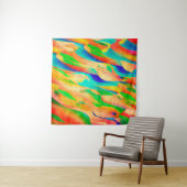 Tenture peinture multicolore art fond d'écran abstrait (En situation)