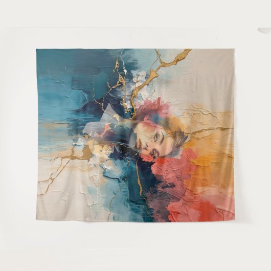 Tenture peinture murale abstraite, impression d'art modern (Devant (Horizontal))