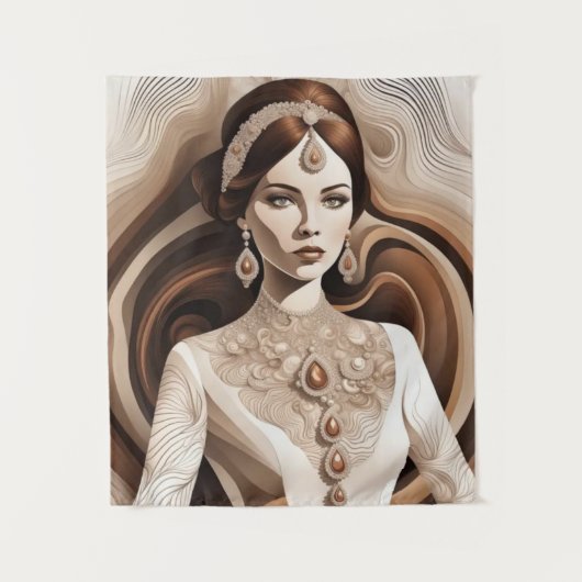 Tenture peinture murale Femme ancienne (Devant)