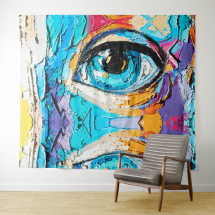 Tenture Peinture numérique abstraite à l'huile de beaux ye