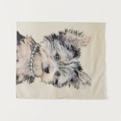 Tenture Peinture originale de chiot Yorkshire Terrier (Devant (Horizontal))
