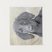 Tenture Peinture Retriever à revêtement plat - Art Chien o (Devant)