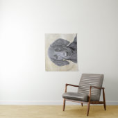 Tenture Peinture Retriever à revêtement plat - Art Chien o (En situation)