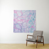 TENTURE PEINTURE ROSE ET ABSTRAITE TURQUOISE (En situation (horizontale))