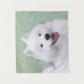Tenture Peinture Samoyed - Cute Original Chien Art (Devant)