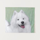 Tenture Peinture Samoyed - Cute Original Chien Art (Devant (Horizontal))