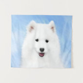 Tenture Peinture Samoyed Puppy - Jolie Art Original Chien (Devant (Horizontal))
