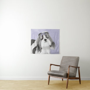 Tenture Peinture Shih Tzu - Cute Original Chien Art
