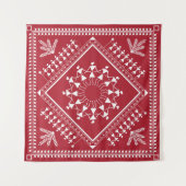 Tenture Peinture tribale indienne. Warli Paintingart, indi (Devant (Horizontal))