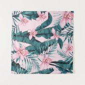 Tenture Peinture tropicale, palme, feuille de bananier (Devant (Horizontal))