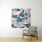 Tenture Peinture tropicale, palme, feuille de bananier (En situation (horizontale))