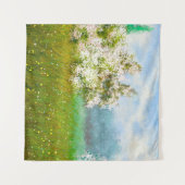 Tenture Peintures à l'huile paysage rural, fleurs dans le  (Devant (Horizontal))