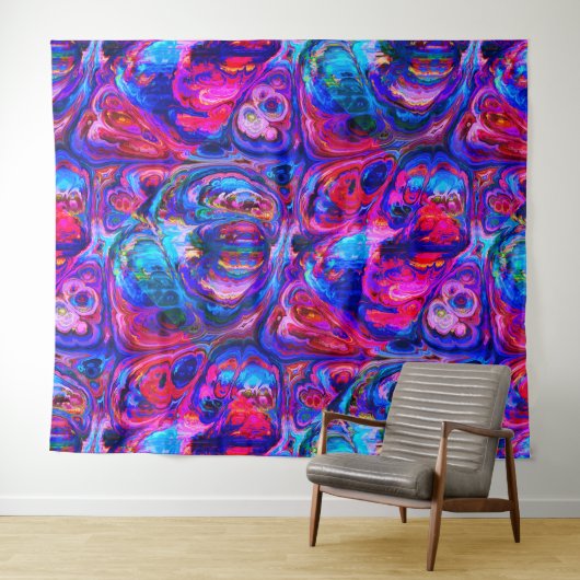 Tenture Peintures à teintes pourpres modernes (En situation (horizontale))