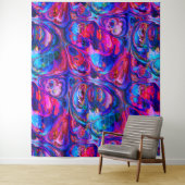 Tenture Peintures à teintes pourpres modernes (En situation)