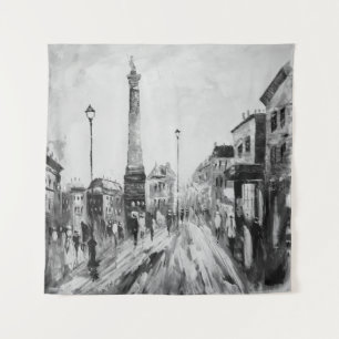 Tenture Peintures artistiques en noir et blanc.