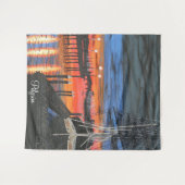 Tenture Pèlerin à l'aube du port de Dana point (Devant (Horizontal))