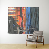 Tenture Pèlerin à l'aube du port de Dana point (En situation (horizontale))