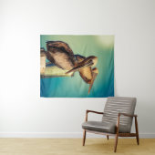 Tenture Pélicans à l'aube (En situation (horizontale))