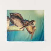 Tenture Pélicans à l'aube (Devant (Horizontal))