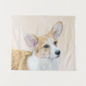 Tenture Pembroke Welsh Corgi Peinture - Art Chien original (Devant (Horizontal))