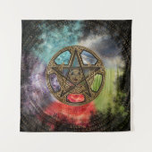 Tenture Pentacle Elemental Triskelion Lune Ornement (Devant)