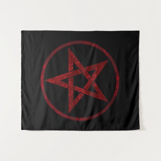 Tenture Pentagram Red Devil (Devant (Horizontal))