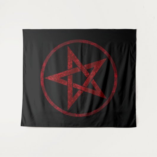 Tenture Pentagram Red Devil (Devant (Horizontal))