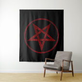 Tenture Pentagram Red Devil (En situation)
