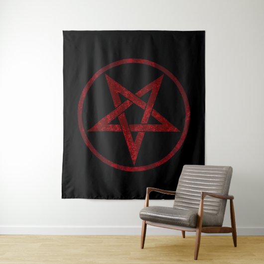 Tenture Pentagram Red Devil (En situation)