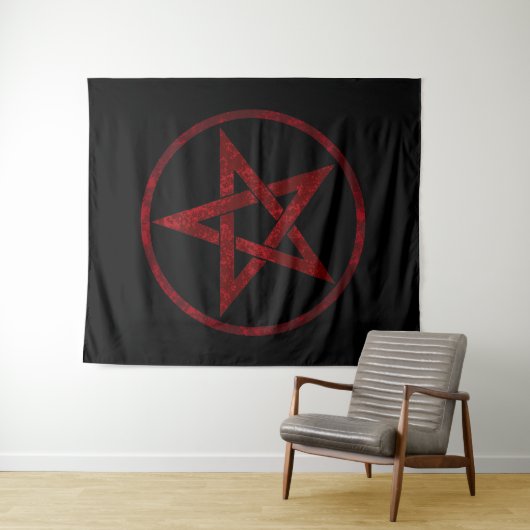 Tenture Pentagram Red Devil (En situation (horizontale))
