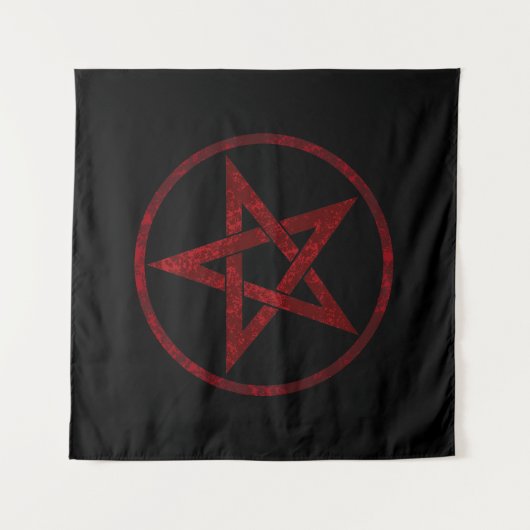 Tenture Pentagram Red Devil (Devant (Horizontal))
