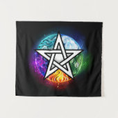 Tenture pentagramme du Wiccan (Devant (Horizontal))
