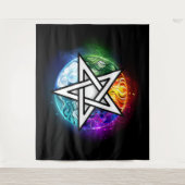 Tenture pentagramme du Wiccan (Devant)