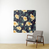 Tenture Peony Claire de Lune plants seamless pattern. Hand (En situation)