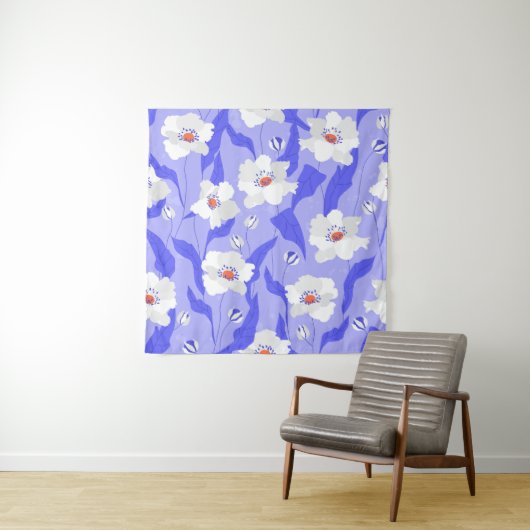 Tenture Pépites blanches : Purple Manipulé À La Main (En situation)