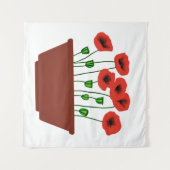 Tenture Pépites rouges dans un planteur en terre cuite (Devant (Horizontal))