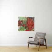 Tenture Pépites rouges et marguerites par Vincent Van Gogh (En situation (horizontale))