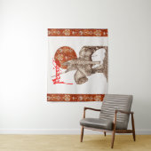 Tenture PERCEVAL LÉGENDE, QUEST SAINT GRAILRed Imaginaire  (En situation)