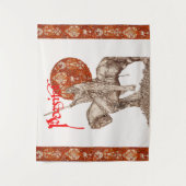 Tenture PERCEVAL LÉGENDE, QUEST SAINT GRAILRed Imaginaire  (Devant)