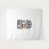 Tenture père et fils avec le lait paresseux design graphiq (Devant (Horizontal))