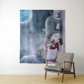 Tenture Père Noël au pôle Nord (En situation)