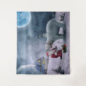 Tenture Père Noël au pôle Nord (Devant)