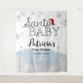 Tenture Père Noël Baby Christmas Boy Baby shower Backdrop (Devant)