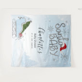 Tenture Père Noël Baby Christmas Boy Baby shower Backdrop (Devant (Horizontal))