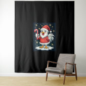 Tenture Père Noël Chicken Joy (En situation)